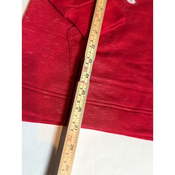 Adidas Womens Red maroon Hoodie Sweatshirt M 12-14 Logo Print Drawstring Comfor - Picture 12 of 15